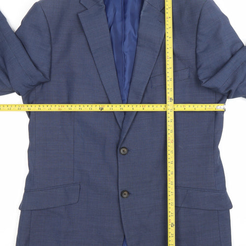 Marks and Spencer Men’s Blue Wool Blend Suit Jacket 40in Chest M