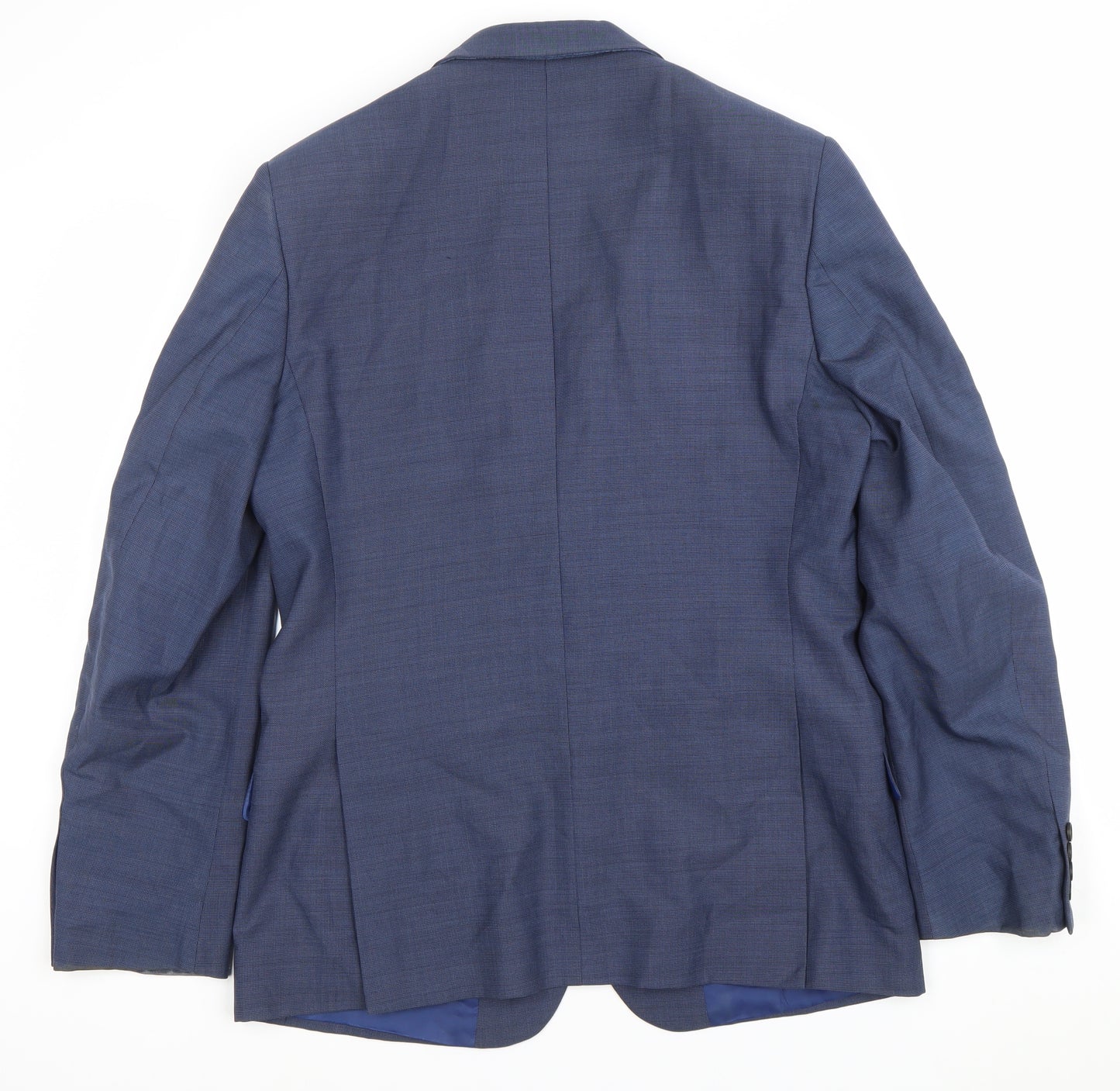Marks and Spencer Men’s Blue Wool Blend Suit Jacket 40in Chest M