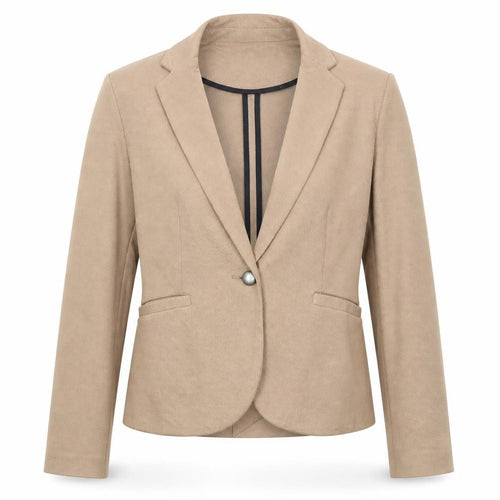 New Look Women Beige Blazer Jacket UK 12 Single Breasted Workwear