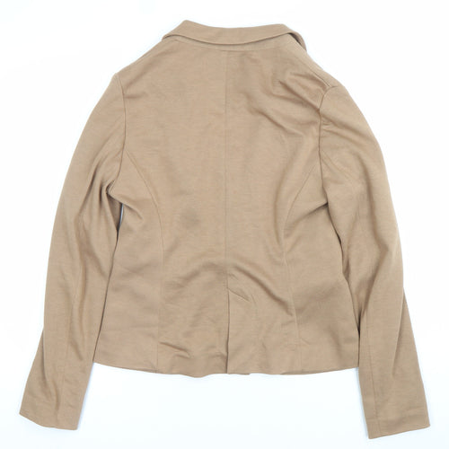 New Look Women Beige Blazer Jacket UK 12 Single Breasted Workwear