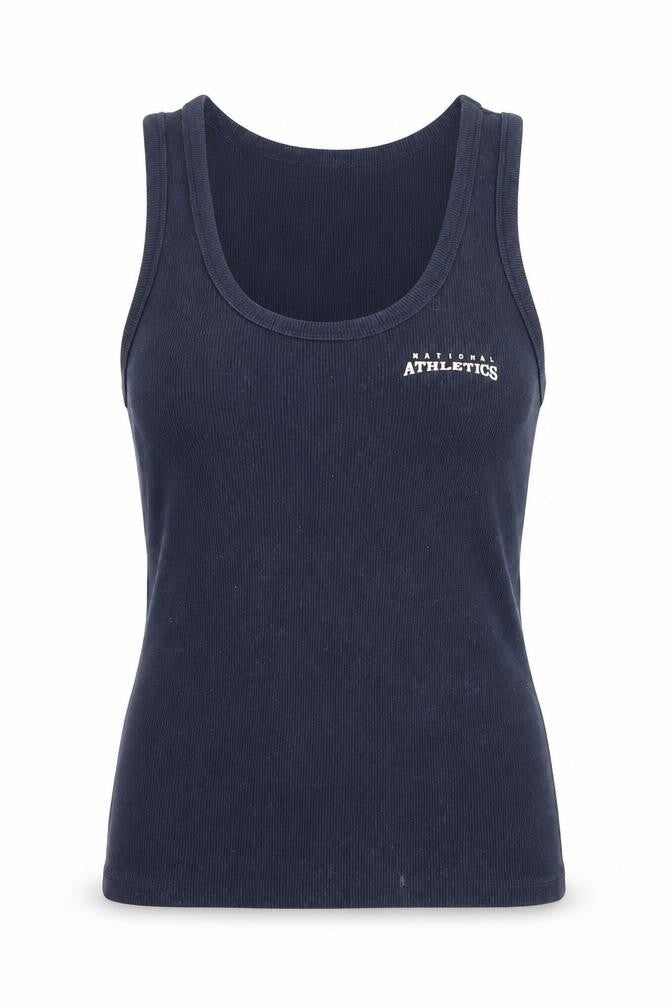 H&M Divided Women’s Blue Tank Top Size 8 Slim Fit Cotton