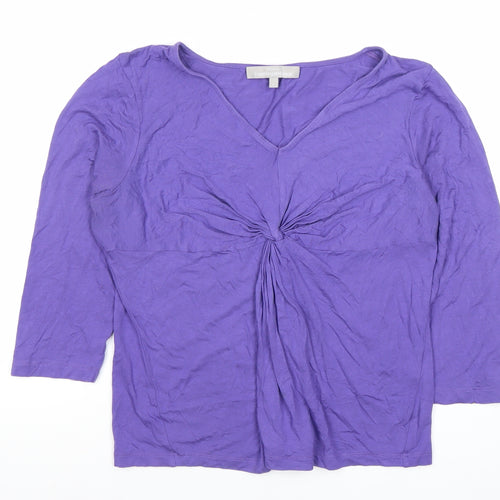 Fenn Wright Manson Women’s Petite Purple Viscose Tunic Blouse L