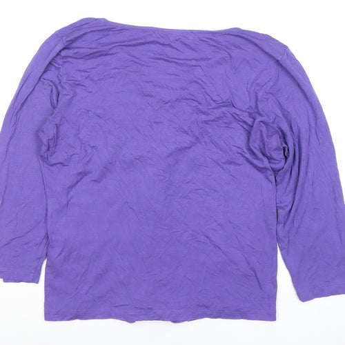 Fenn Wright Manson Women’s Petite Purple Viscose Tunic Blouse L