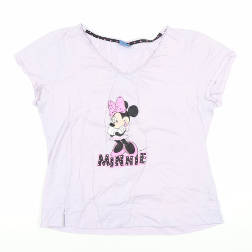 Disney Teens Purple Minnie Mouse T-Shirt Size 10-12 Cotton