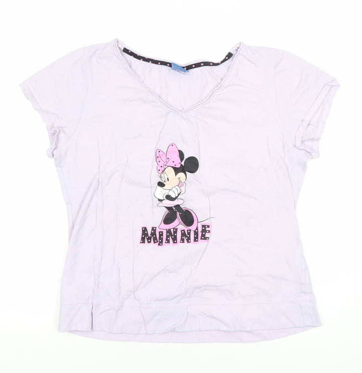 Disney Teens Purple Minnie Mouse T-Shirt Size 10-12 Cotton