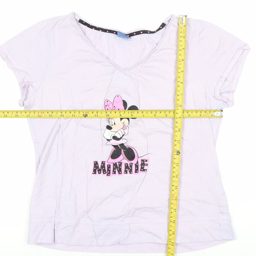 Disney Teens Purple Minnie Mouse T-Shirt Size 10-12 Cotton