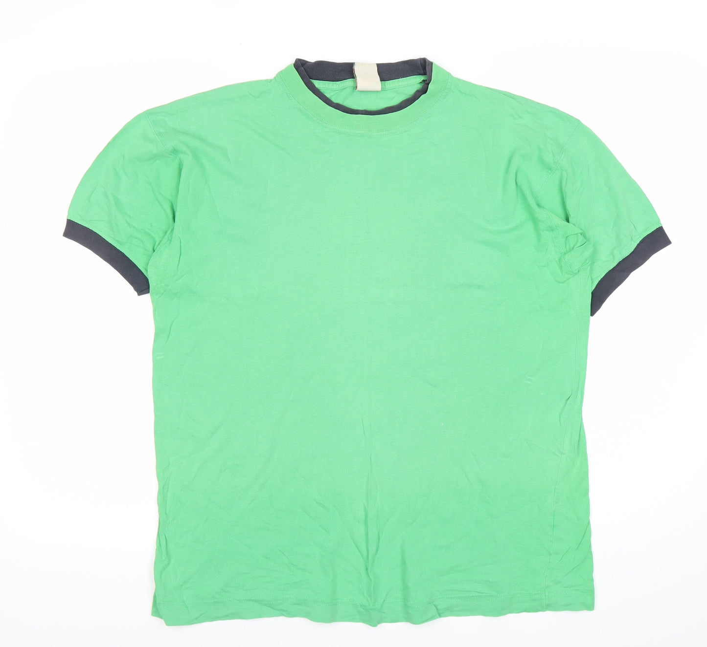 Oldline Men’s Green Cotton Crew Neck Short Sleeve T-Shirt L