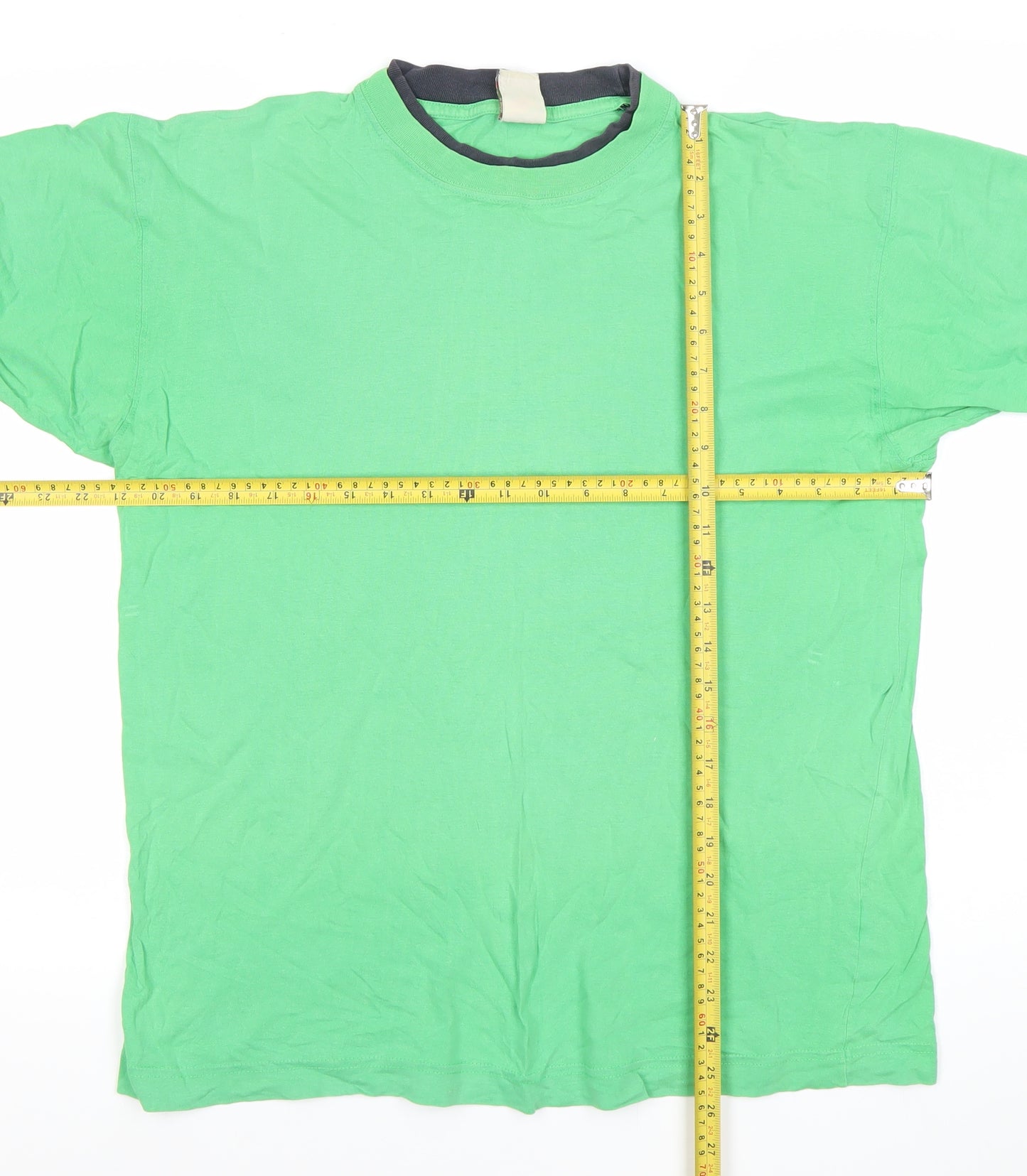 Oldline Men’s Green Cotton Crew Neck Short Sleeve T-Shirt L