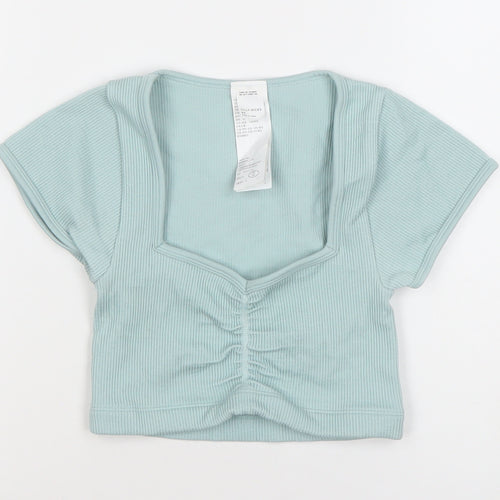 Gilly Hicks Women’s Blue XS Cropped Slim Fit Activewear T-Shirt