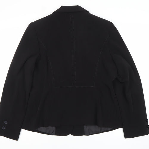 Marks and Spencer Women Black Size 16 Regular Fit Blazer Jacket
