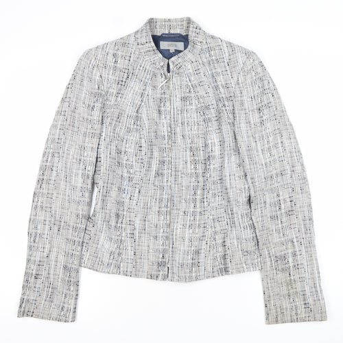 Marks and Spencer Women Grey Bouclé Blazer Jacket Size 10