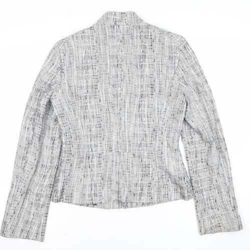 Marks and Spencer Women Grey Bouclé Blazer Jacket Size 10