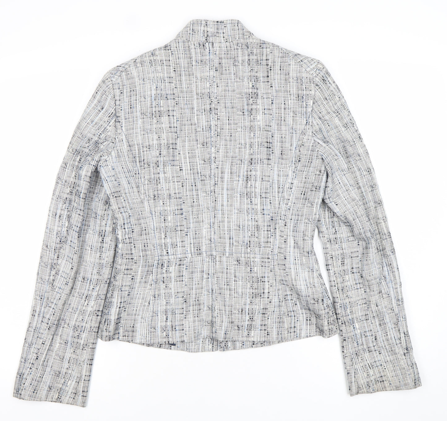 Marks and Spencer Women Grey Bouclé Blazer Jacket Size 10