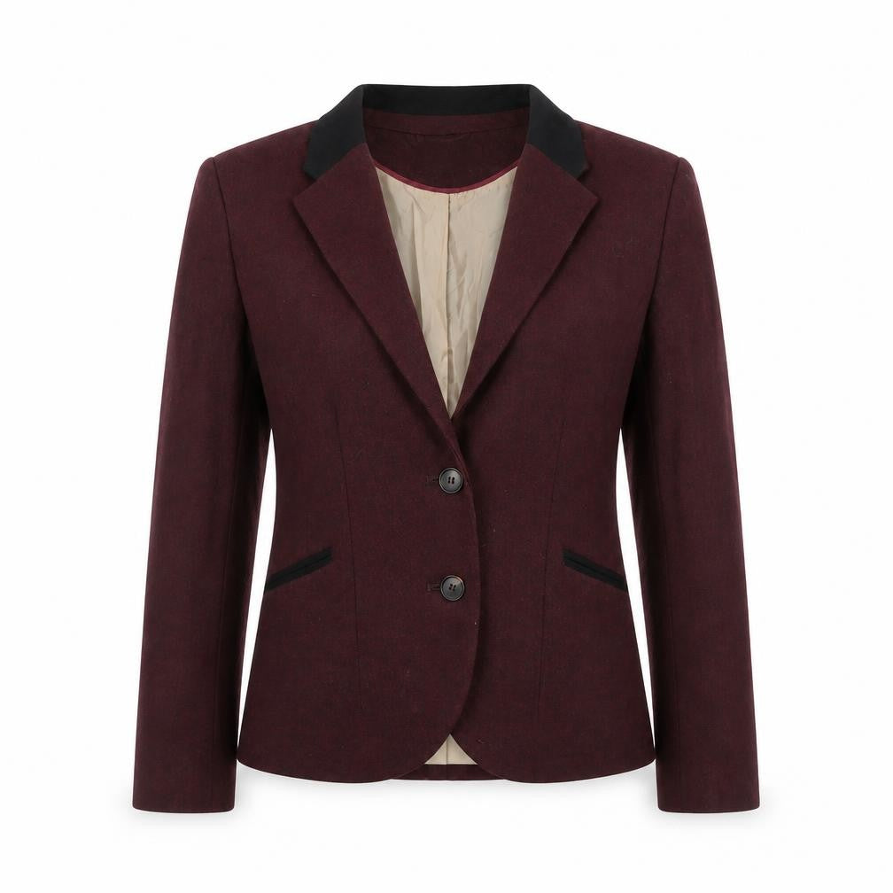 H&M Womens Red Slim Fit Blazer Jacket Size 10 Workwear Business