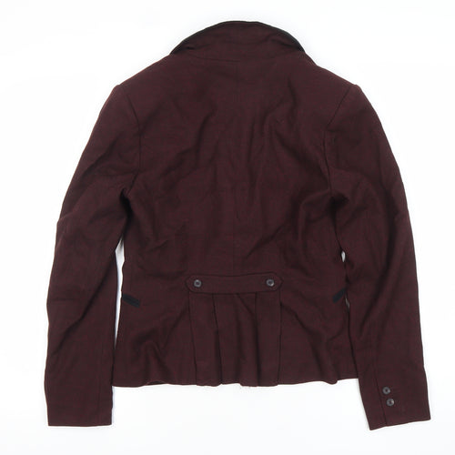 H&M Womens Red Slim Fit Blazer Jacket Size 10 Workwear Business