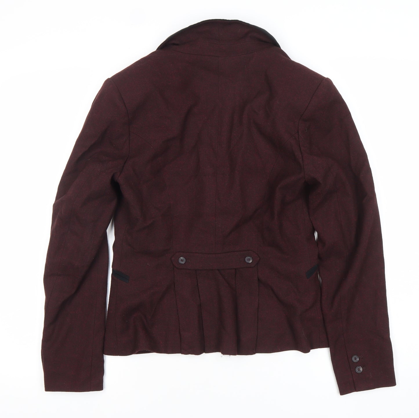 H&M Womens Red Slim Fit Blazer Jacket Size 10 Workwear Business