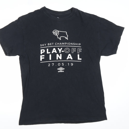 Umbro Men's Black L Sports Graphic T-Shirt Derby Play-Off Final