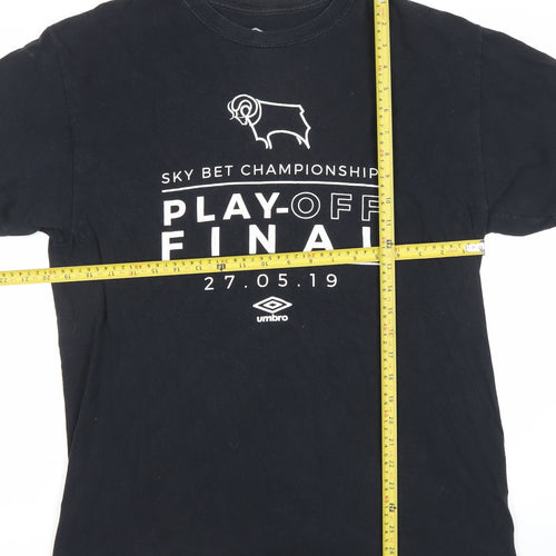 Umbro Men's Black L Sports Graphic T-Shirt Derby Play-Off Final