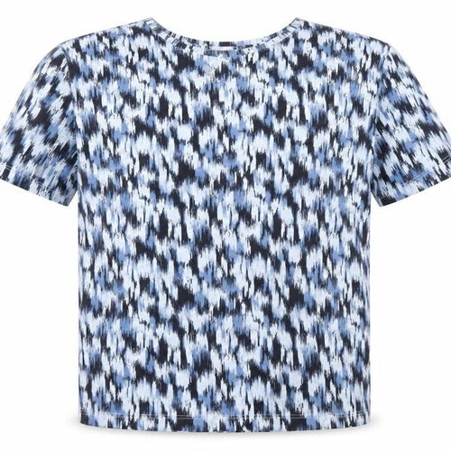 Marks and Spencer Women’s Blue Size 6 Geometric T-Shirt