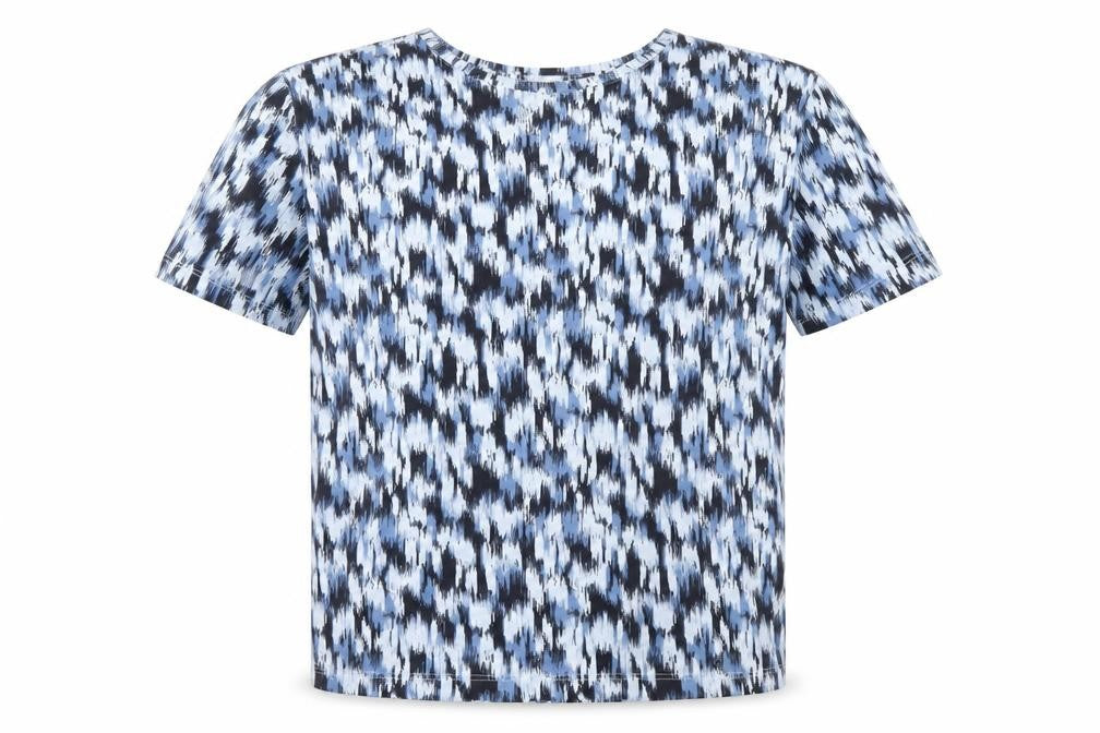 Marks and Spencer Women’s Blue Size 6 Geometric T-Shirt