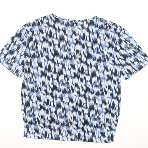 Marks and Spencer Women’s Blue Size 6 Geometric T-Shirt