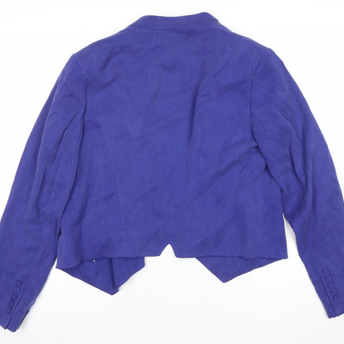 Marks and Spencer Women Blue Size 16 Blazer Shawl Collar Workwear Jacket