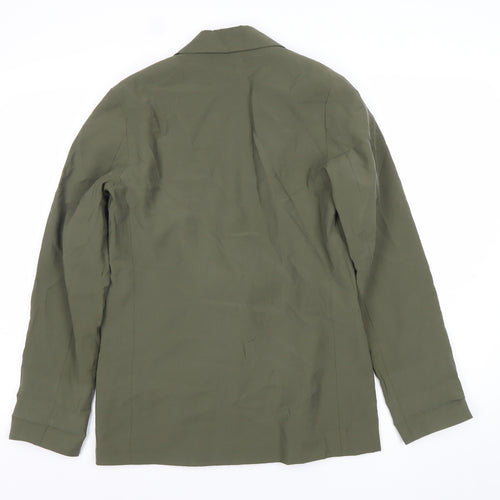 Tu Women Green Size 8 Double-Breasted Blazer Jacket