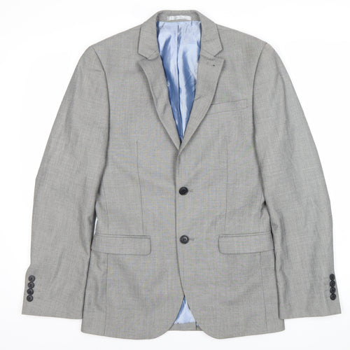 Cedar Wood State Men's Grey 34R Suit Jacket Regular Fit Blazer