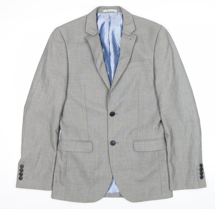 Cedar Wood State Men's Grey 34R Suit Jacket Regular Fit Blazer