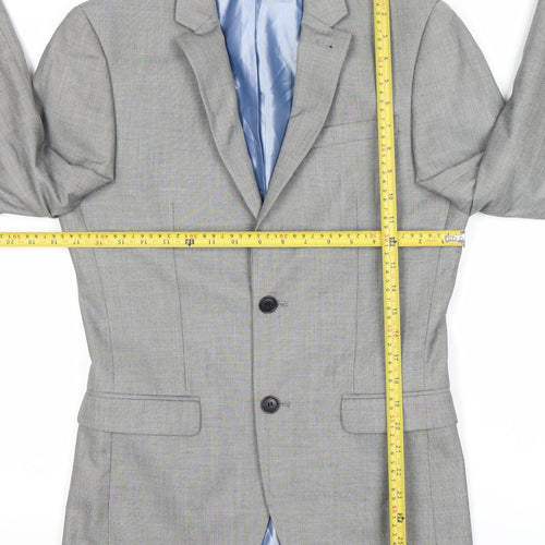 Cedar Wood State Men's Grey 34R Suit Jacket Regular Fit Blazer