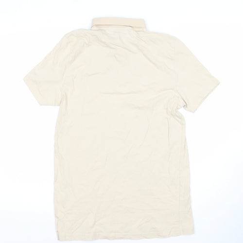 ASOS Men’s Beige Slim Fit Polo Shirt M Short Sleeve Cotton