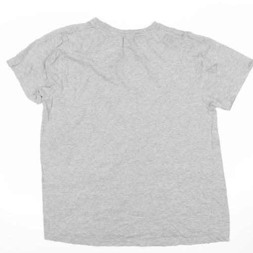 PrettyLittleThing Womens Grey T-Shirt M Short Sleeve Crew Neck Basic