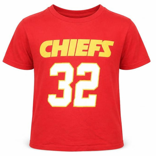 NFL Boys Red Kansas City Chiefs T-Shirt Size S American Football Sports Tee