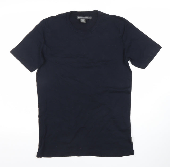 French Connection Men's Black Cotton Crew Neck T-Shirt Size S