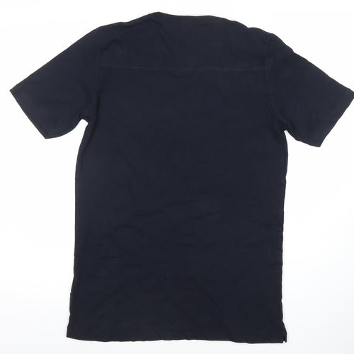French Connection Men's Black Cotton Crew Neck T-Shirt Size S
