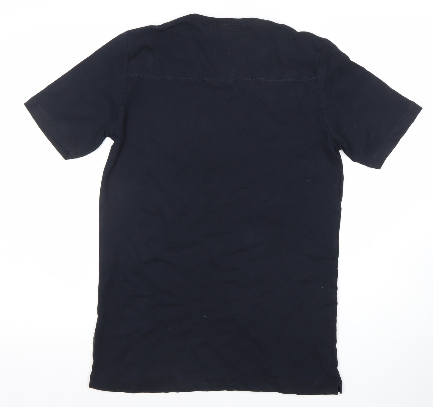 French Connection Men's Black Cotton Crew Neck T-Shirt Size S