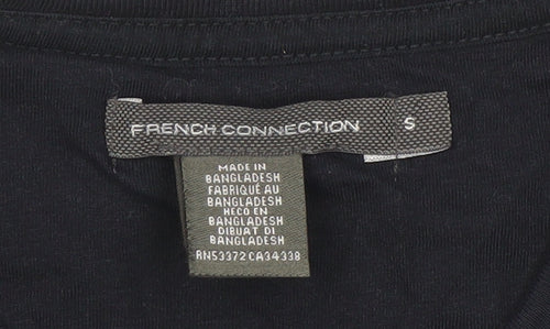 French Connection Men's Black Cotton Crew Neck T-Shirt Size S
