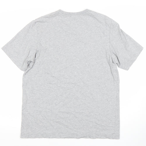 Adidas Mens Grey Cotton Crew Neck T-Shirt Size M