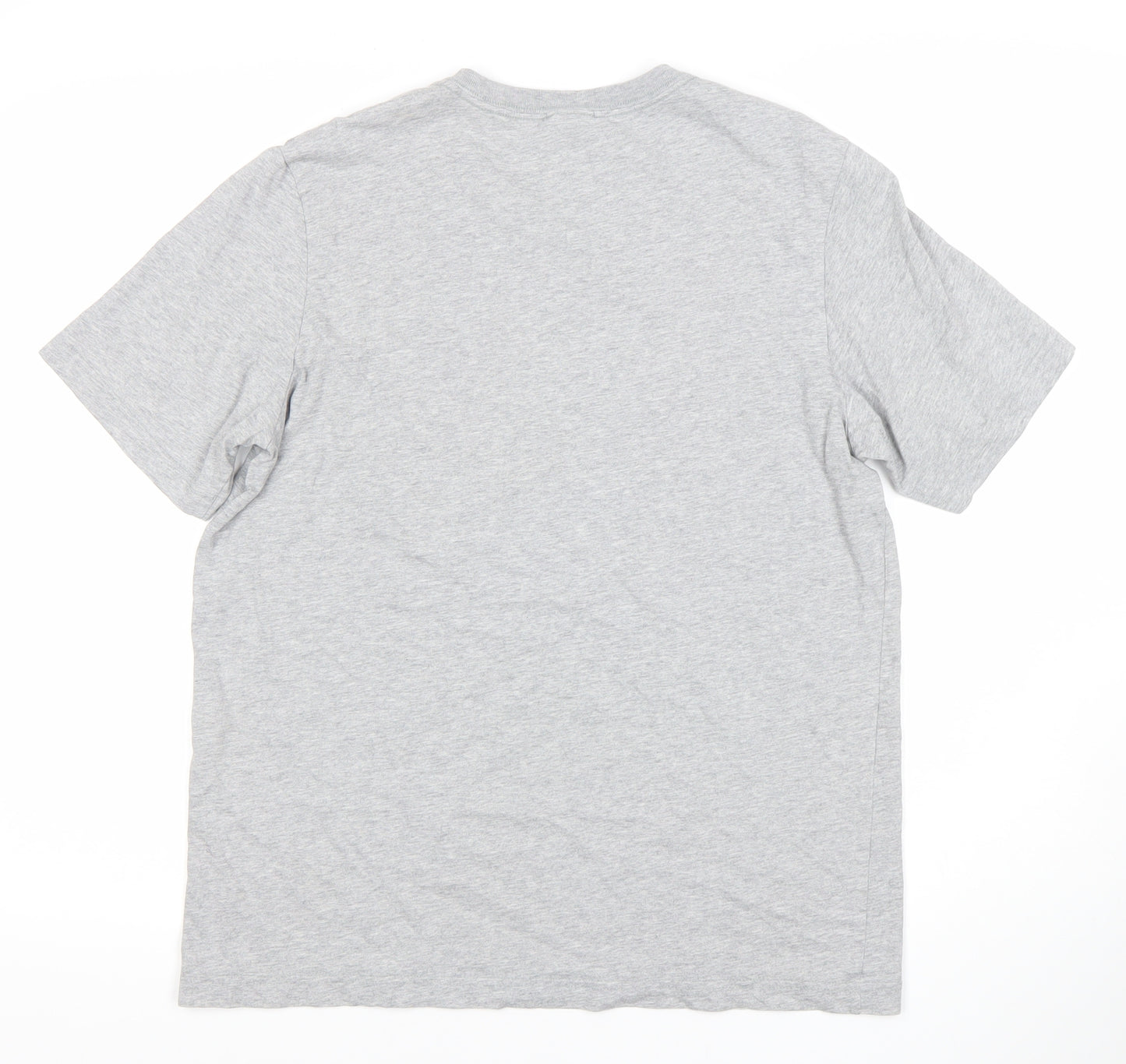 Adidas Mens Grey Cotton Crew Neck T-Shirt Size M