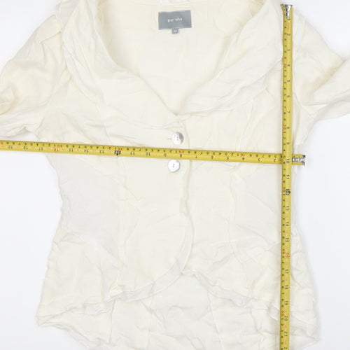 Marks and Spencer Per Una Women’s Ivory Linen Suit Jacket Size 12