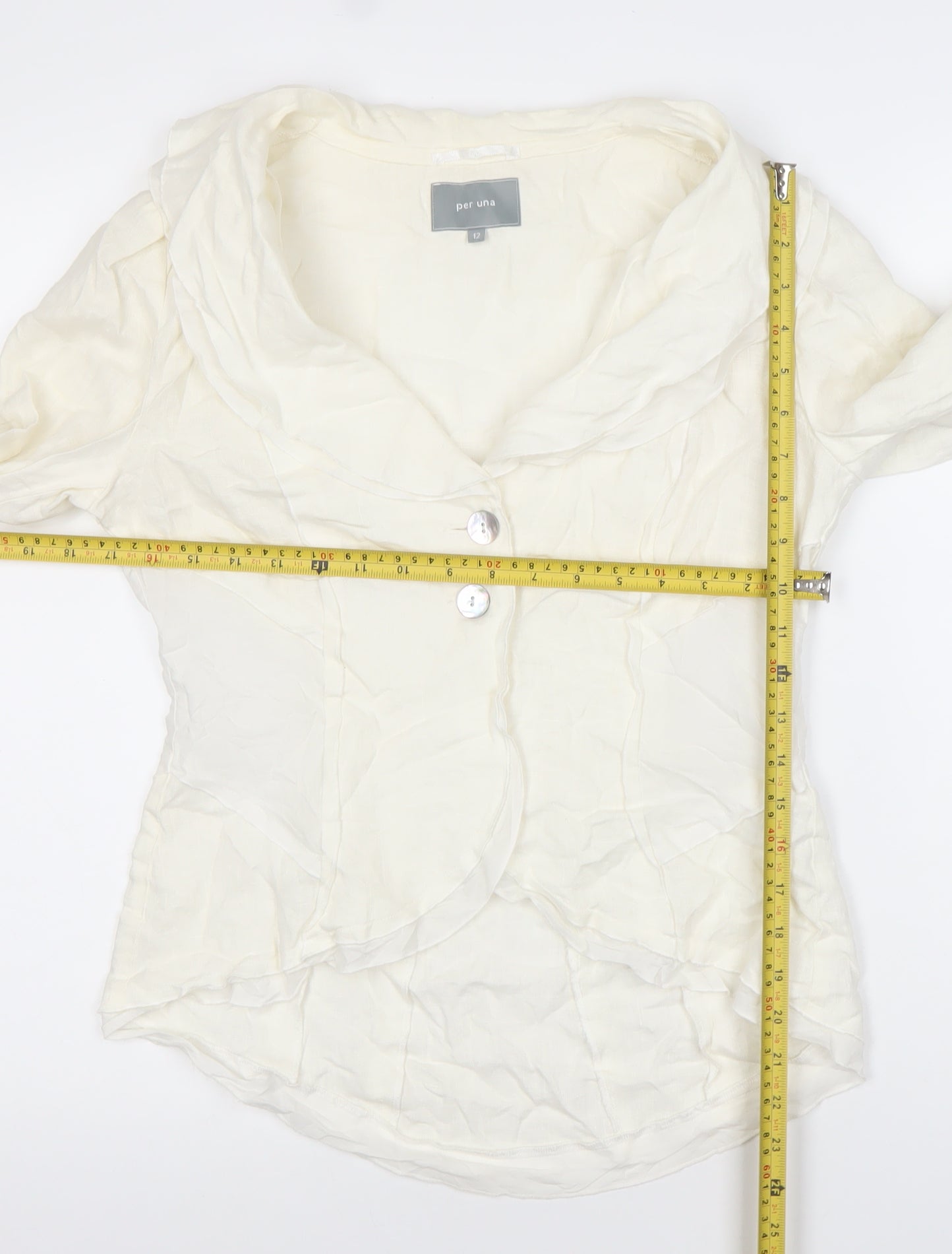Marks and Spencer Per Una Women’s Ivory Linen Suit Jacket Size 12
