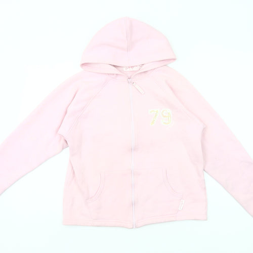 Pineapple Girls Pink Full Zip Hoodie M Logo Dance Casual