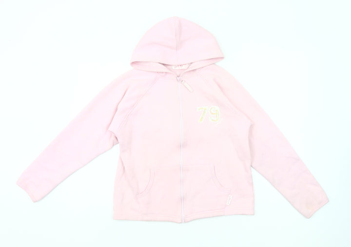 Pineapple Girls Pink Full Zip Hoodie M Logo Dance Casual
