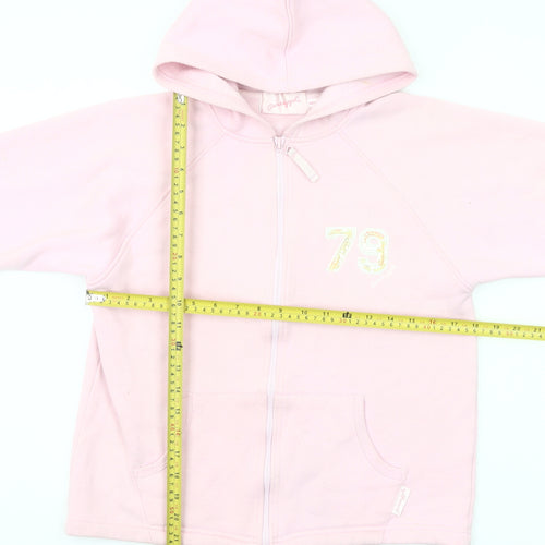 Pineapple Girls Pink Full Zip Hoodie M Logo Dance Casual