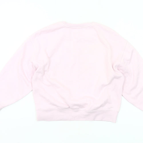 Next Girls Pink Sequin Star Sweatshirt Age 9 Years Long Sleeve Pullover