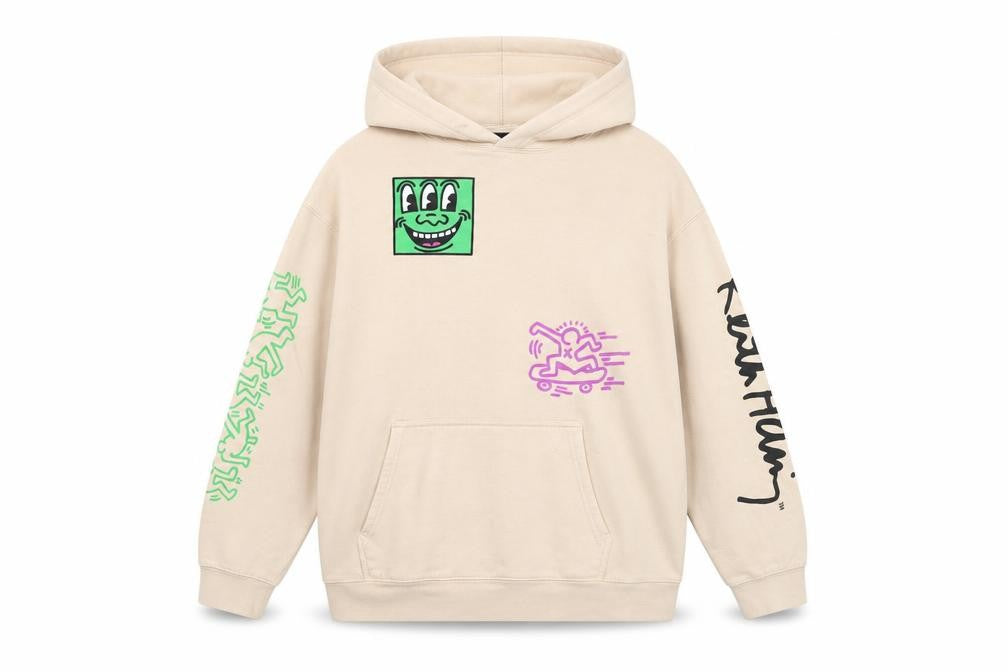 H&M Girls Beige Graphic Print Pullover Hoodie 14 Years Regular Fit