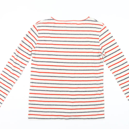 Samsøe Samsøe Womens Multicoloured Stripe Long Sleeve Cotton T-Shirt Size S