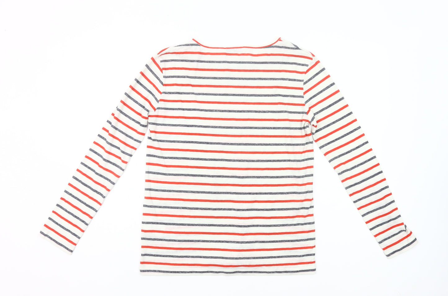 Samsøe Samsøe Womens Multicoloured Stripe Long Sleeve Cotton T-Shirt Size S