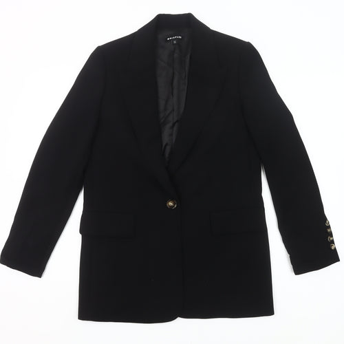 Whistles Womens Black UK 6 Blazer Jacket Workwear Single Breasted