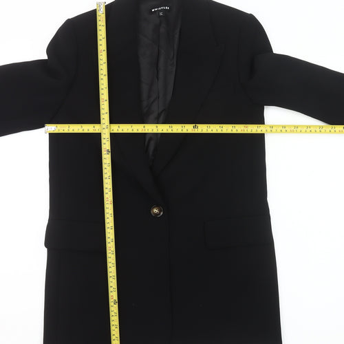 Whistles Womens Black UK 6 Blazer Jacket Workwear Single Breasted